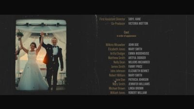 Movie Closing Credits Titles Free Videohive After Effects Template