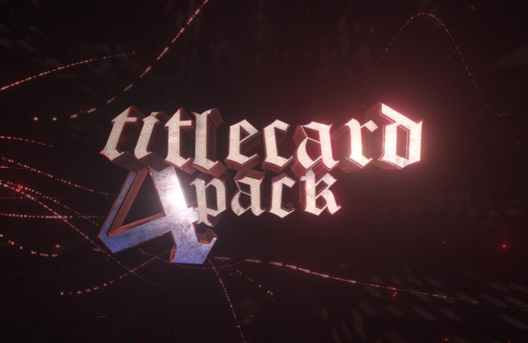 4pm's Title Card Pack for After Effects and Blender containing 14 unique title templates
