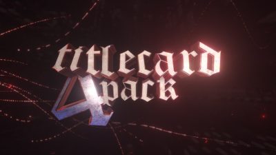 4pm's Title Card Pack for After Effects and Blender containing 14 unique title templates